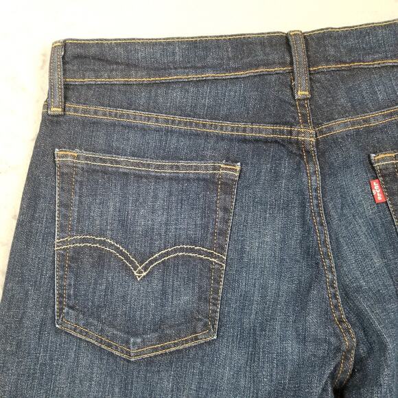 Levis 514 Jeans Mens 34x34 Blue Dark Wash Straight Leg Stretch Denim Pants - Picture 7 of 15